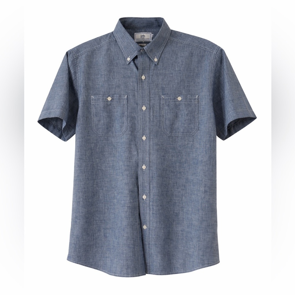 NWOT Southern Tide Performance Short Sleeve Button-Down Shirt – Size M